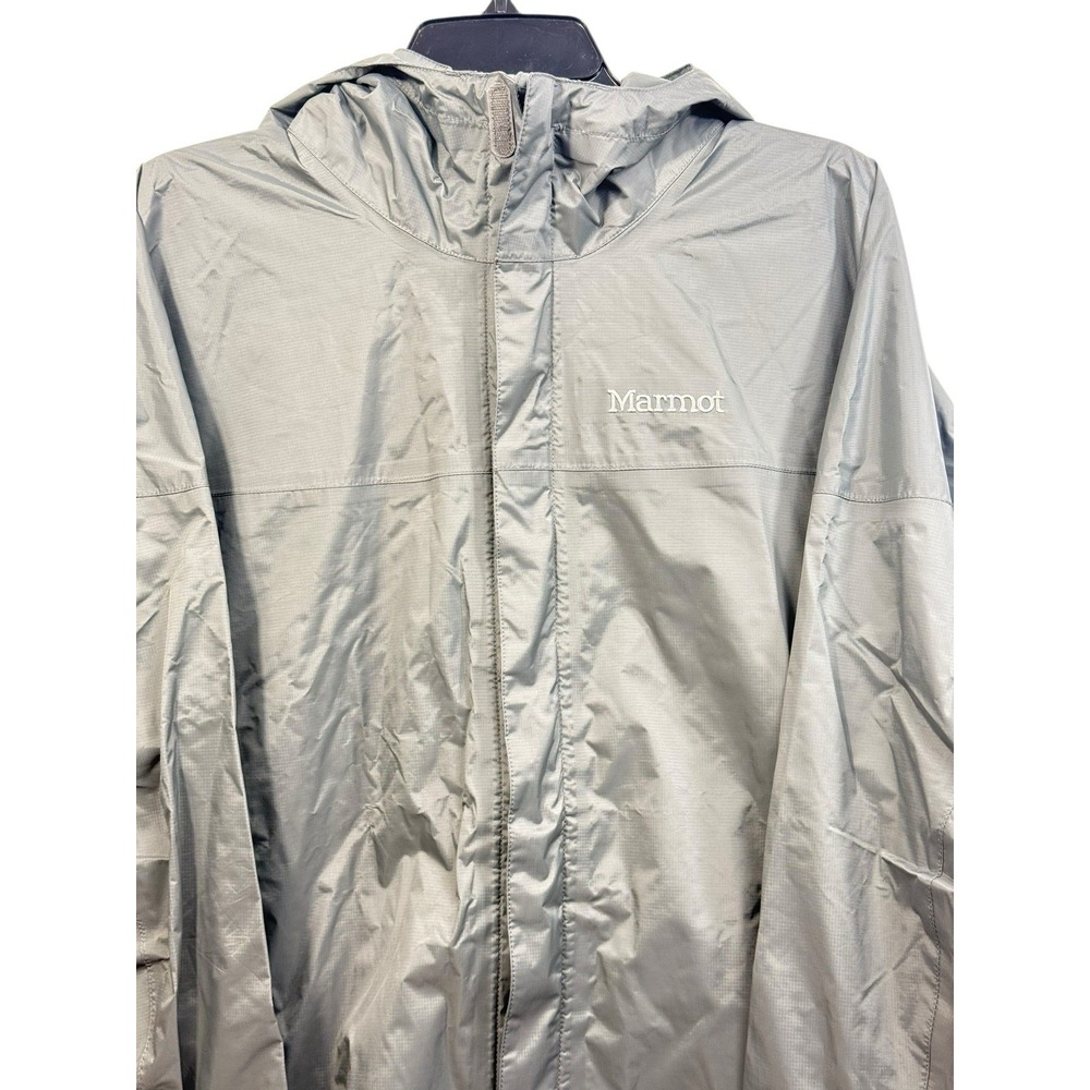 Men's Marmot Precip 50200 Hooded Rain Jacket Large (gargoyle) New With Tags - Picture 7 of 15
